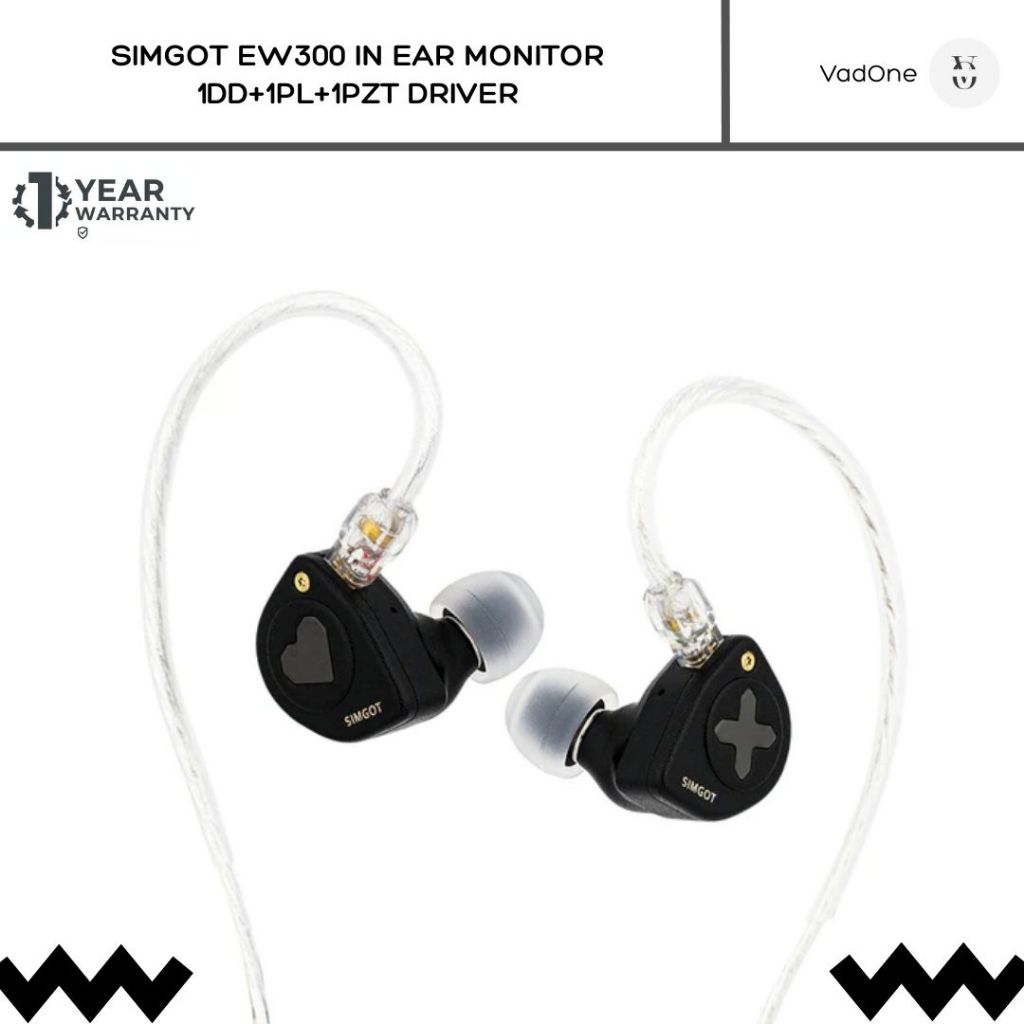 Simgot EW300 / EW 300 Tribid 1DD+1Planar+1PZT Driver IEM In Ear Monitor