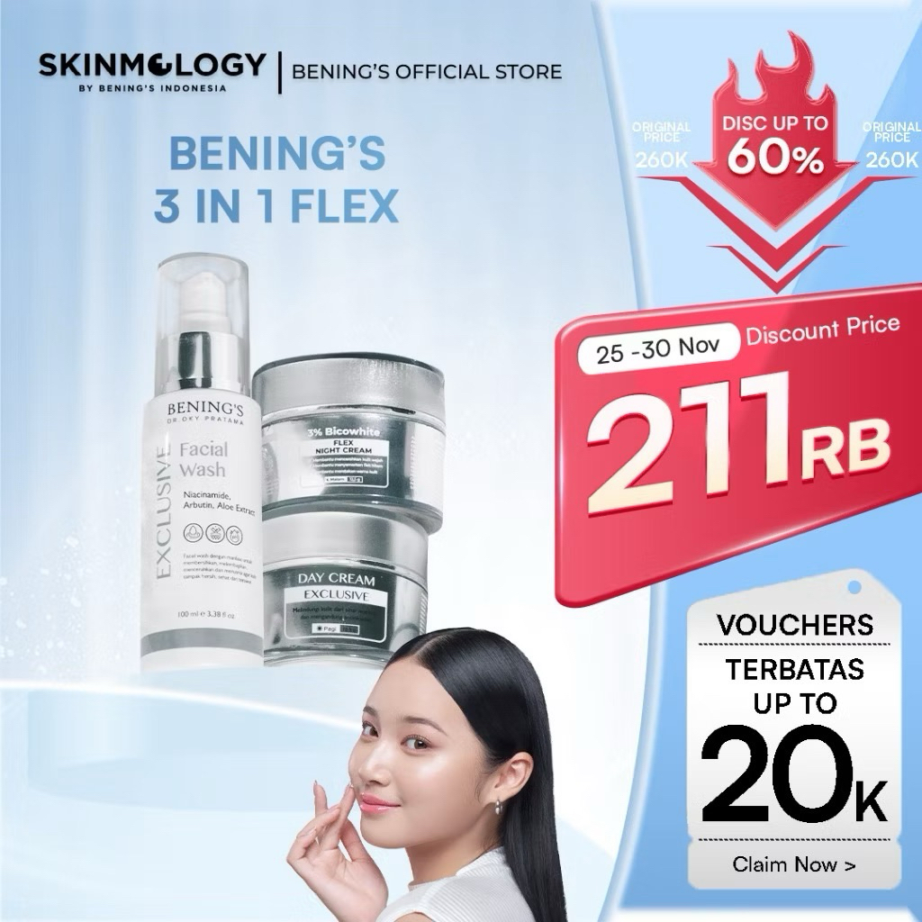 Exclusive 3in1 Bening Skincare Dr. Oky Pratama Bening clinic
