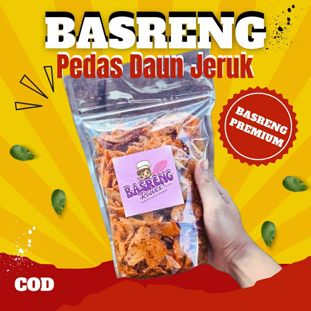 basreng pedas daun jeruk basreng koin basreng sultan basreng premium basreng 500 gram, 1kg