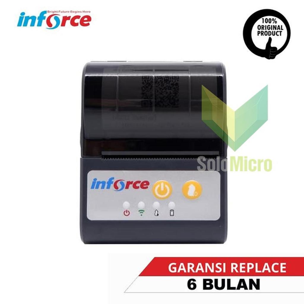 INFORCE P80C Printer Thermal Portable 80mm Mendukung Moka POS & Paytren Koneksi Bluetooth & USB Solu