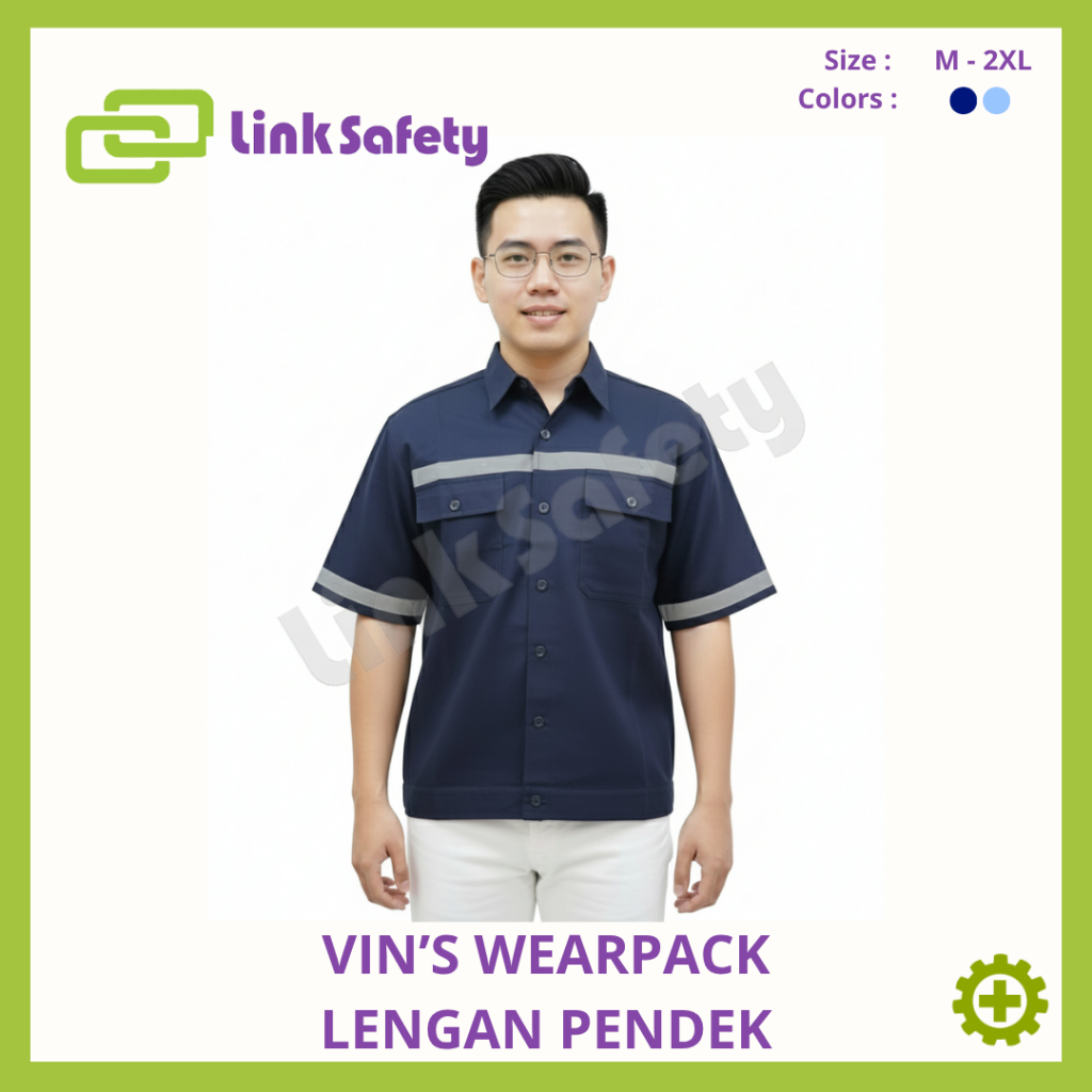 Wearpack Baju Lengan Pendek Safety | Vin's Safe Baju Wearpack Lengan Pendek | Wearpack Baju Lengan P