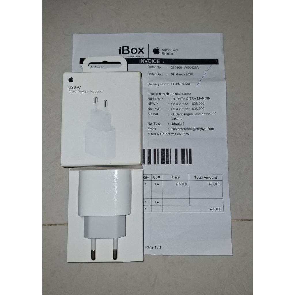 Charger Adaptor Iphone Original IBox