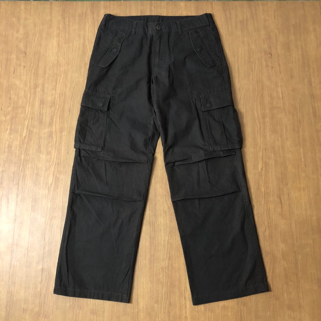 Vintage Cargo Pants Uniqlo GU Dark Brown Second Original