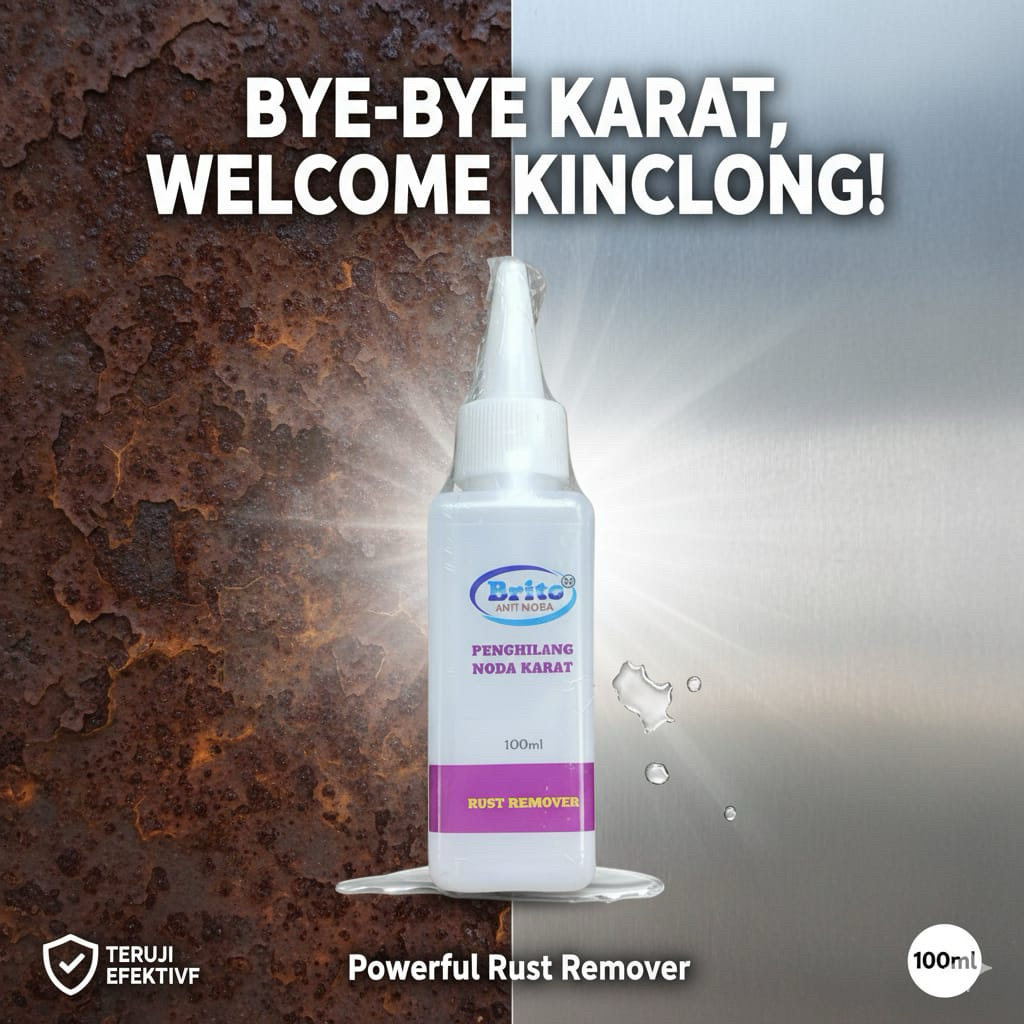 Brito - Penghilang Noda Karat Pakaian Ukuran 100 ml