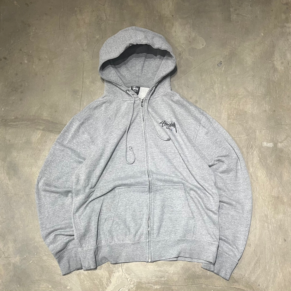 stussy USA basic zip hoodie