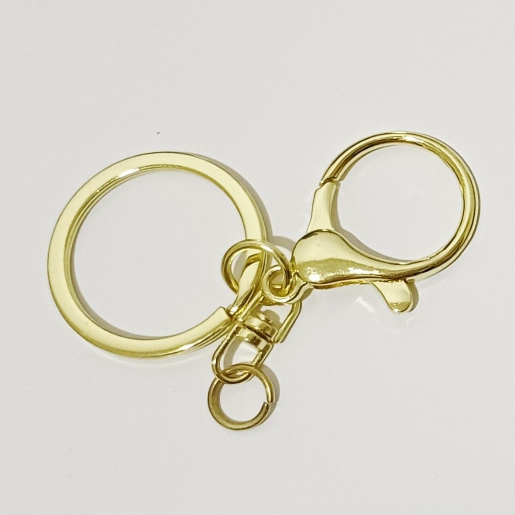 Cantolan Gantungan Tas Kunci Gold Emas Besar - Pengait Udang Besar - Pengait Tas - Bag Charm Keychai