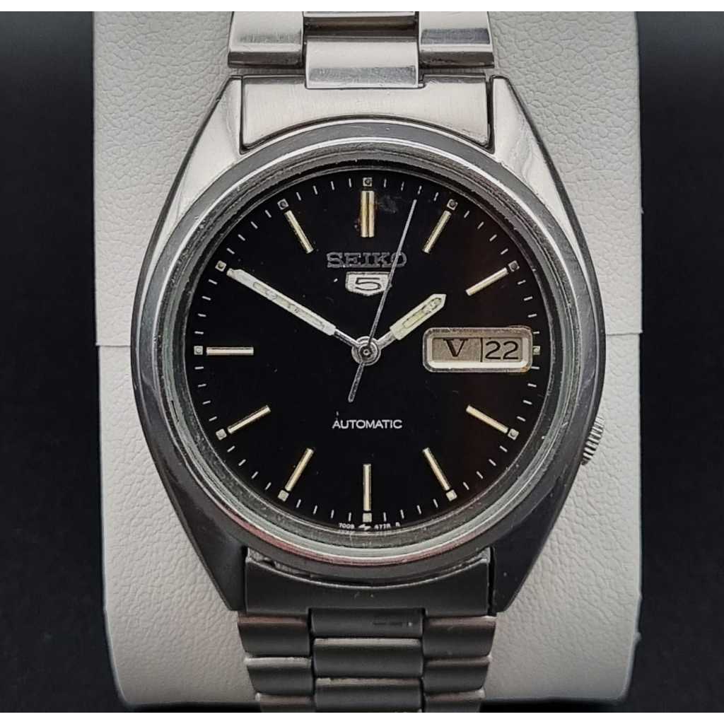 Seiko 5 Automatic 7009-3040 Black Dial Jam Tangan Pria Original