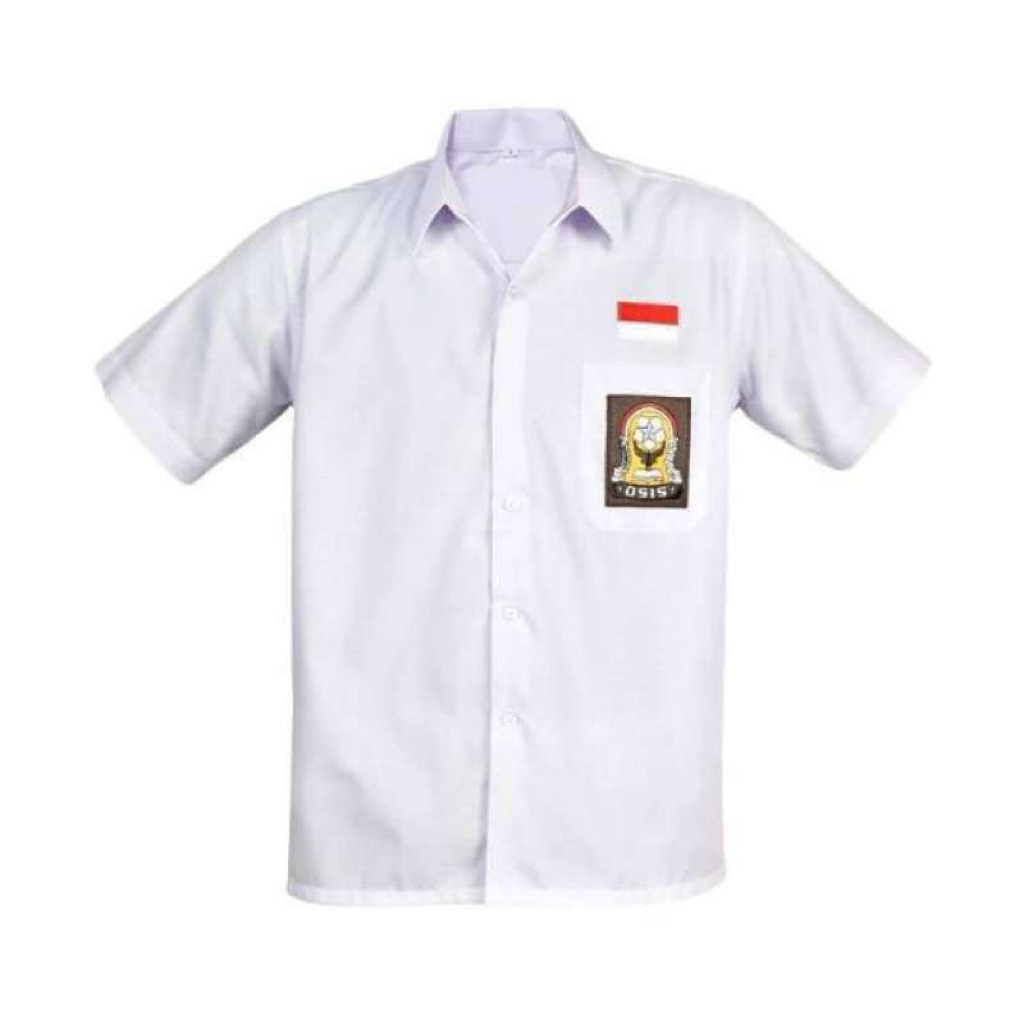 Baju SMA Putih Lengan Pendek Seragam Sekolah SMA Baju Putih Lengan Pendek