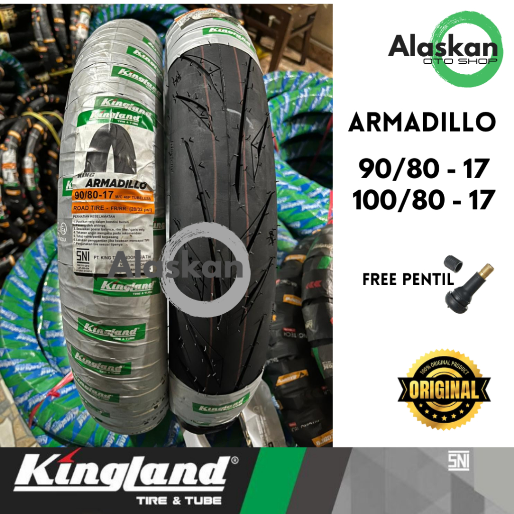 Ban Kingland  Tubeless Ring 17 Armadillo 90/80-17 // 100/80-17