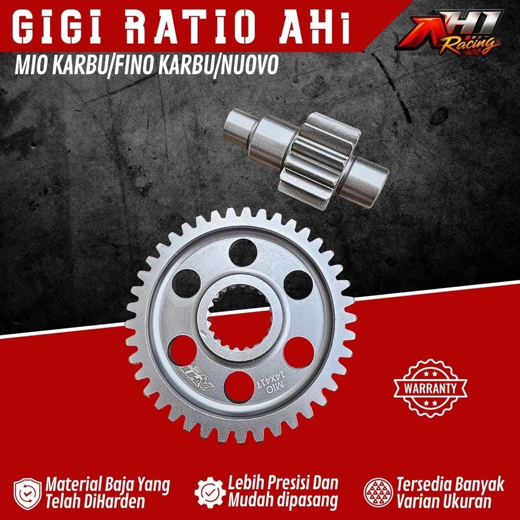 Gigi Ratio Rasio Mio Fino M3 Mio J Z S Xride Soul GT Nuovo Freego Gear 125 AH1 Racing - Gear Rasio
