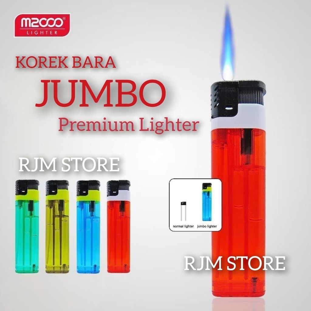 Korek Bara Jumbo Ukuran Besar JetFlame Bisa di Isi Ulang || Korek Jumbo M2000