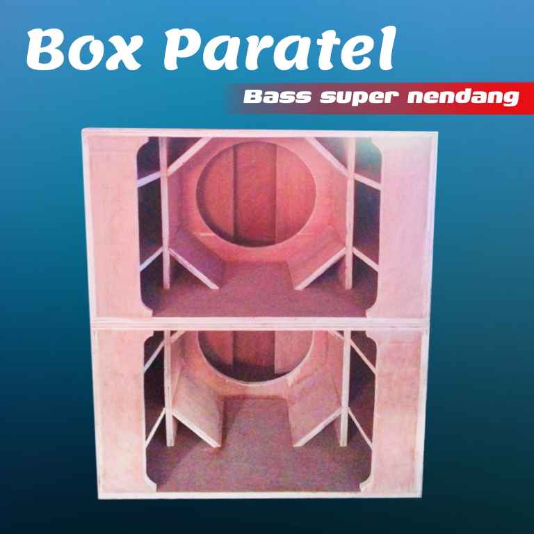 Box Paratel speaker subwoofer 6 inch  bahan 12 mm cocok untuk pelengkap sound miniatur 1set anda