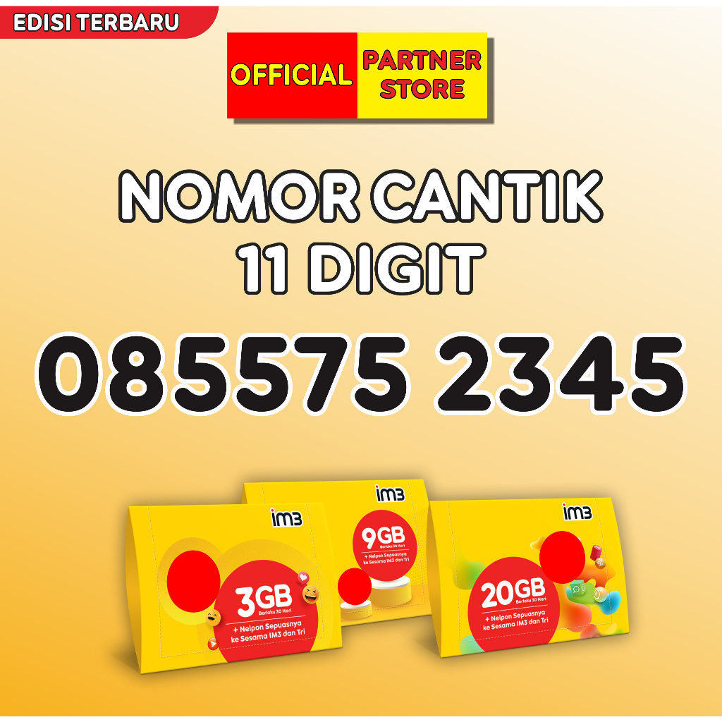 Kartu perdana Indosat Nomor Cantik Seri Berurutan