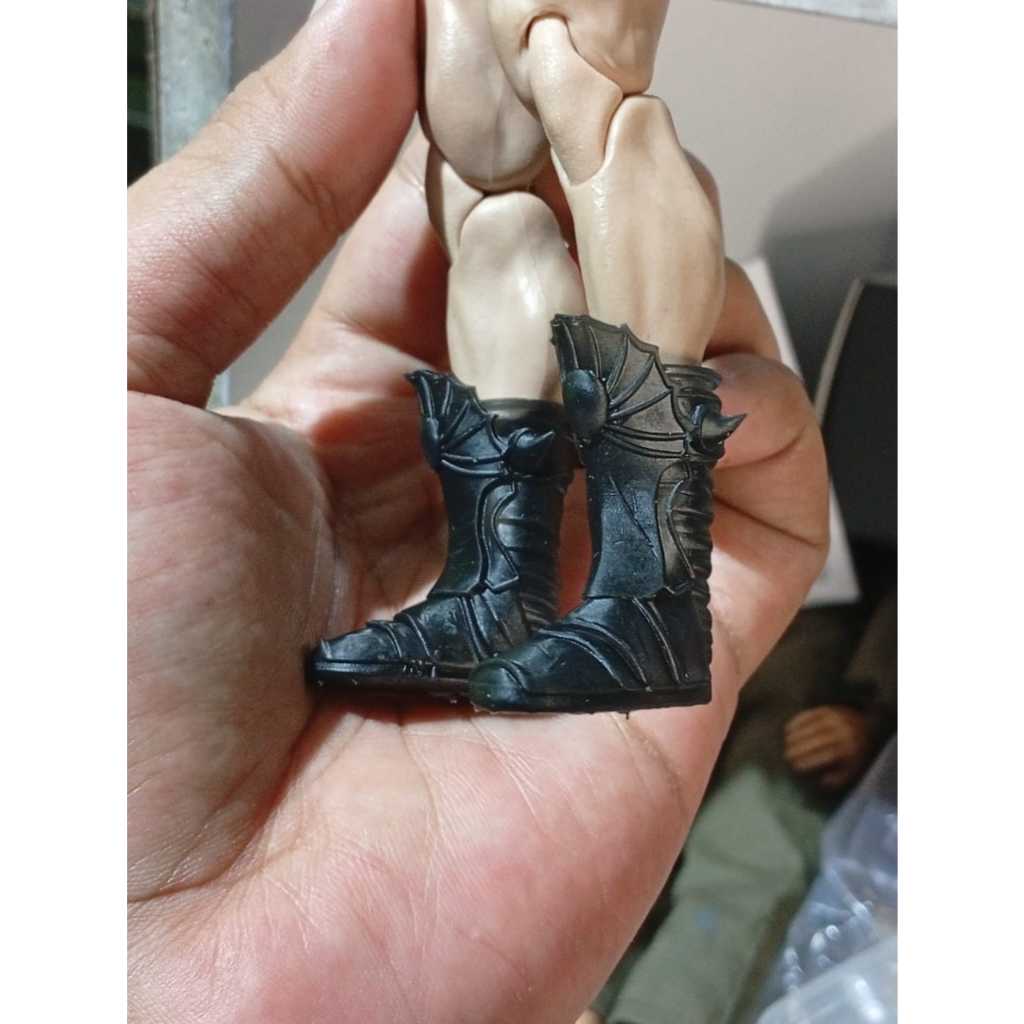 Sepatu Boot Armor Death Dealer untuk Kitbash Action Figure Muff Toys Notaman Shf NWToys Vtoys Romank