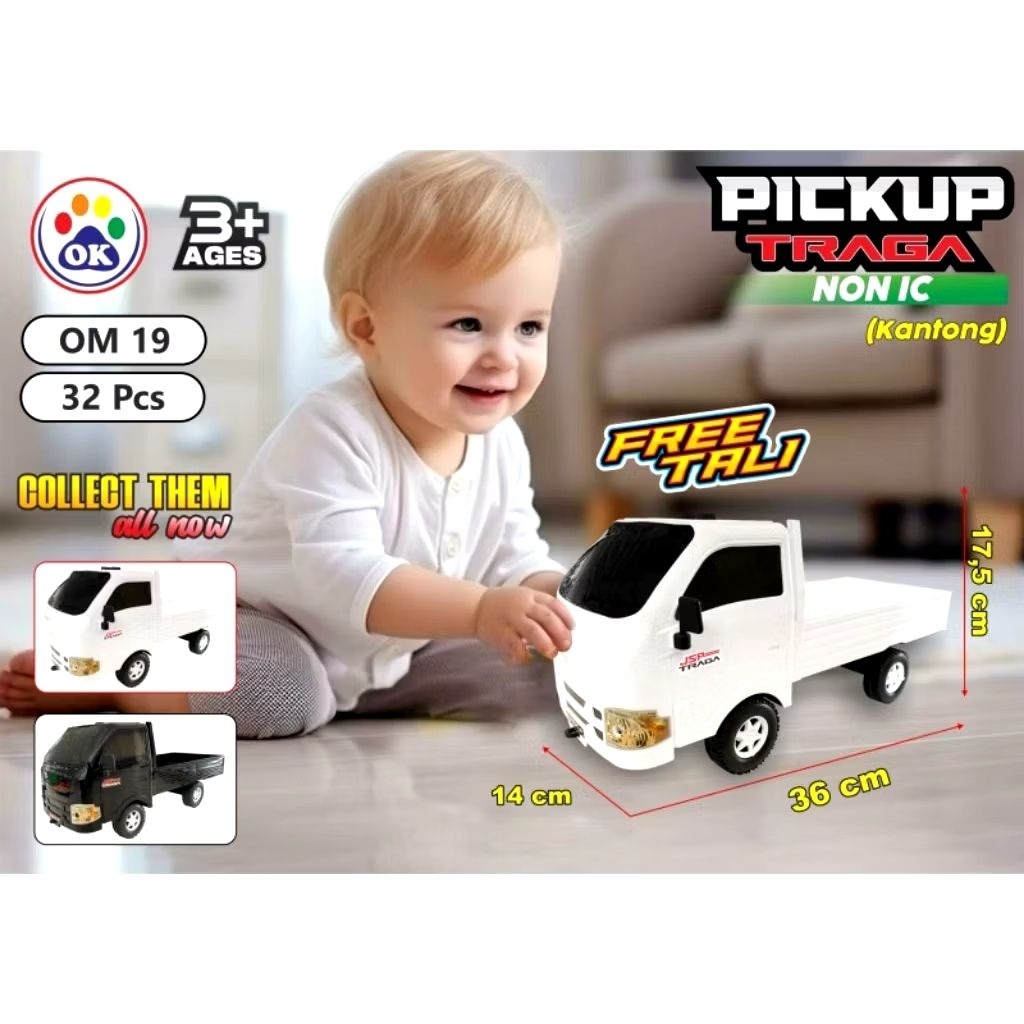 Mainan Mobil Pickup Izusu Traga Tanpa Lampu dan Musik Ukuran Besar