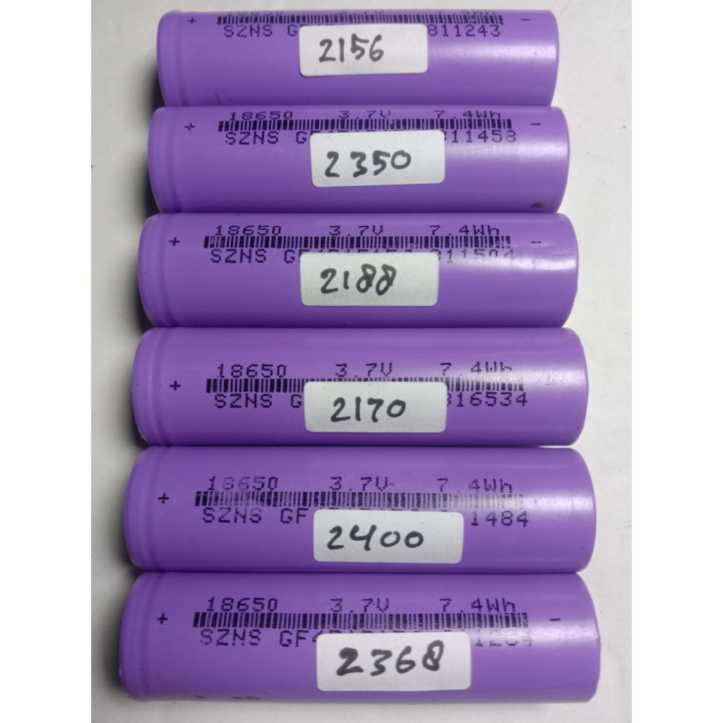Baterai charger high drain 18650 szns 1500-2300 mah real capacity