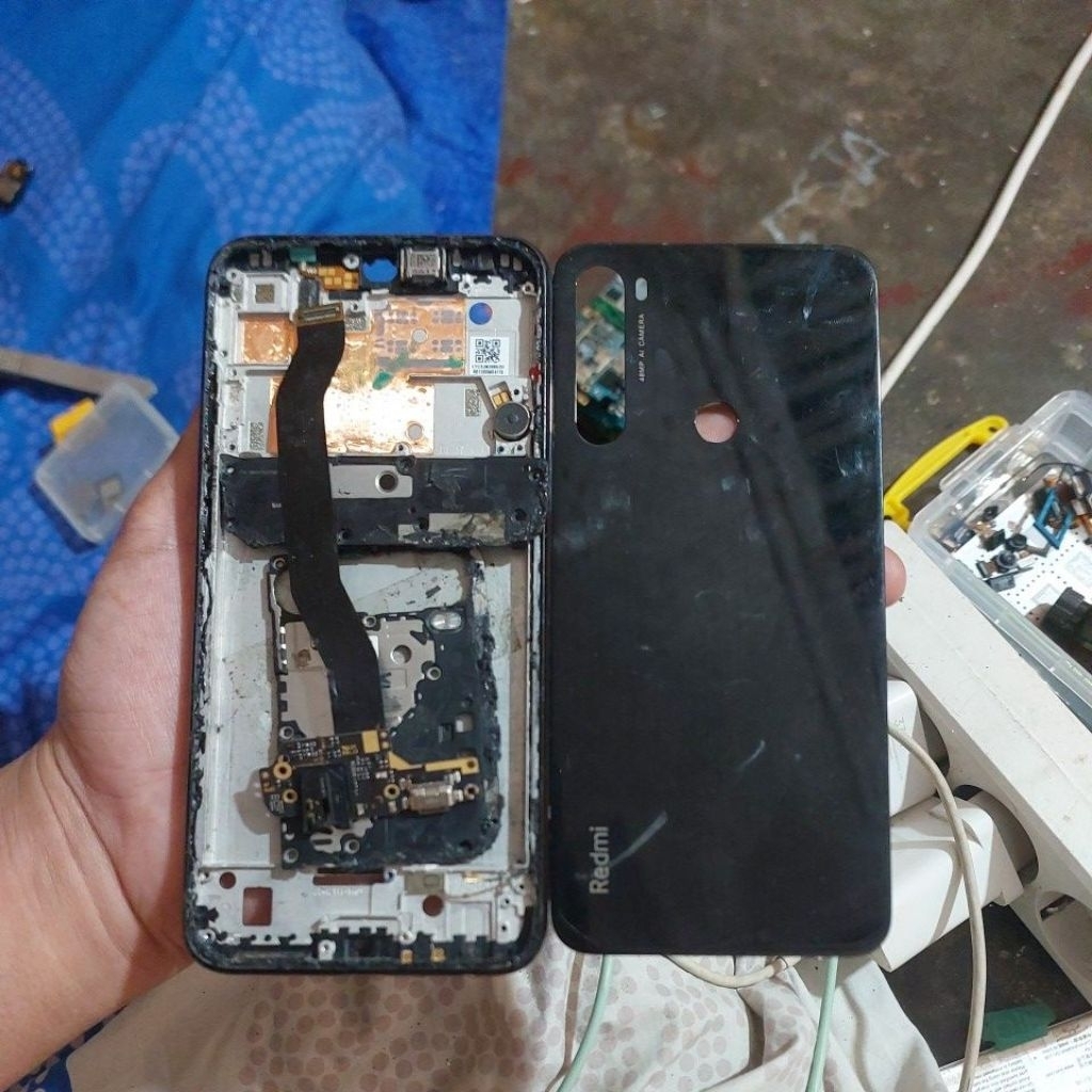 kesing fullset redmi note 8 ori backdor finger print redmi note 8