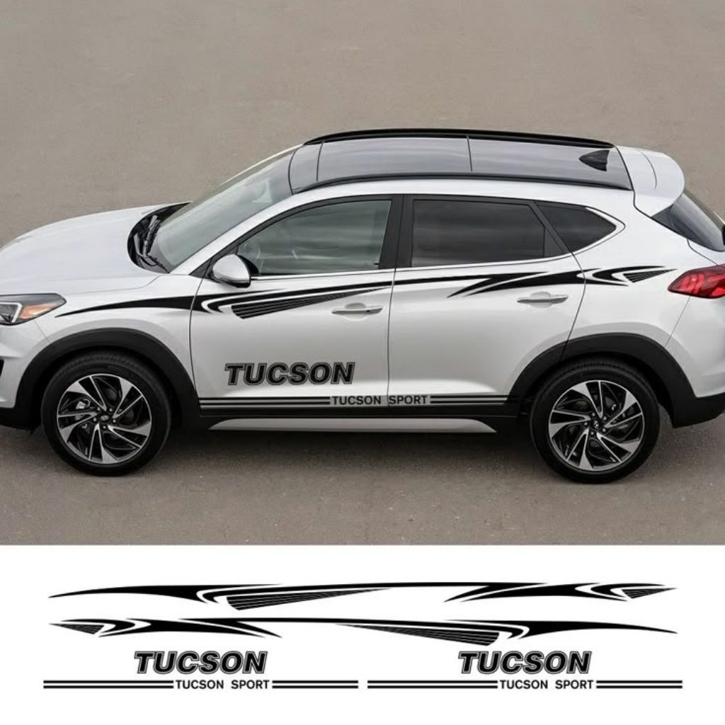 Sticker mobil Tucson stiker list minimalist terlaris mobil Tucson keren terbaru termurah