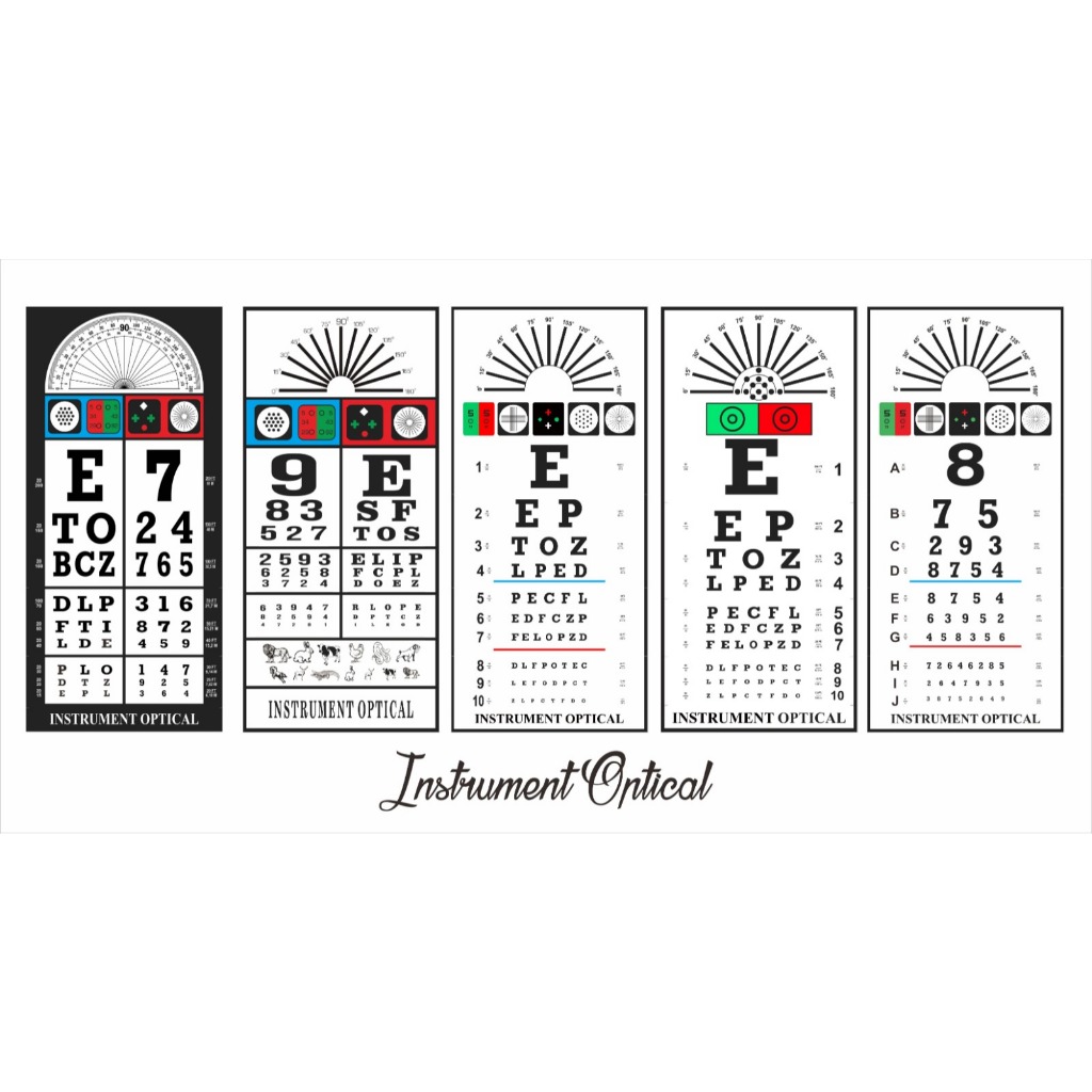 Snellen Chart Elektrik Custom Nama Toko/Alat Periksa Tes Mata