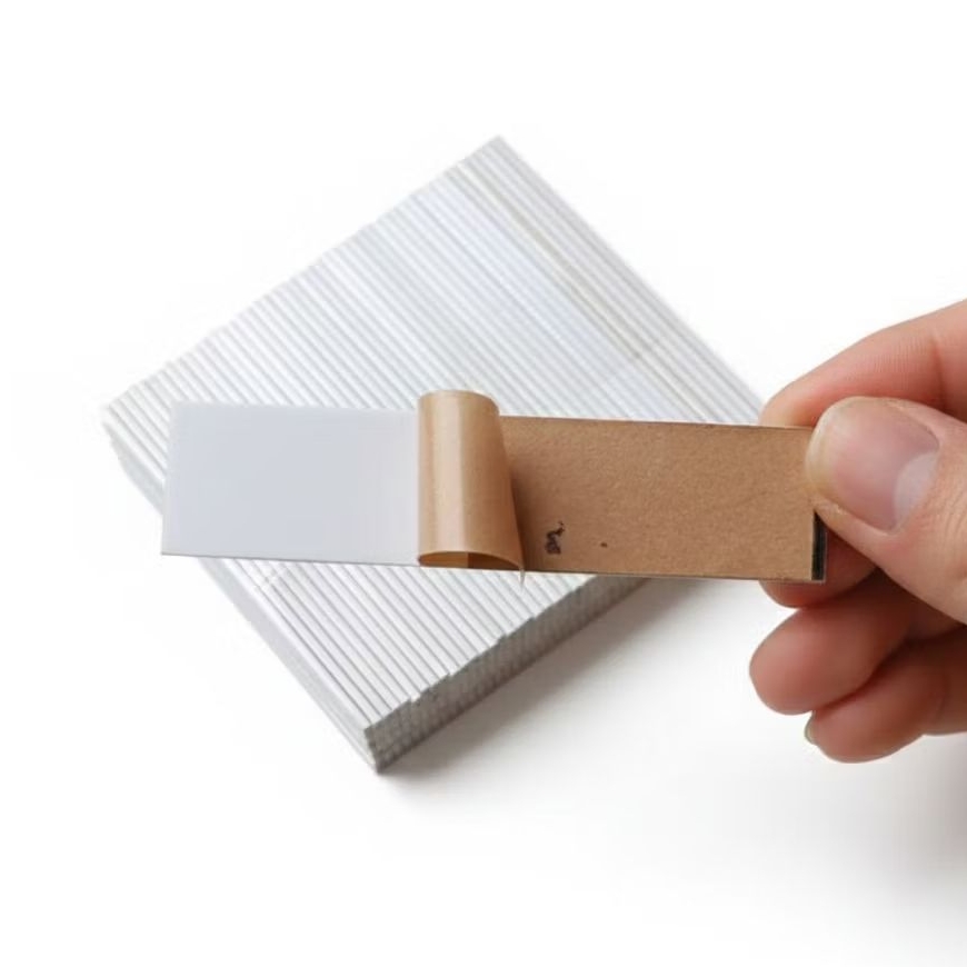 Bahan Nametag Papan Nama Dada Aklirik Putih Polos 8x2cm