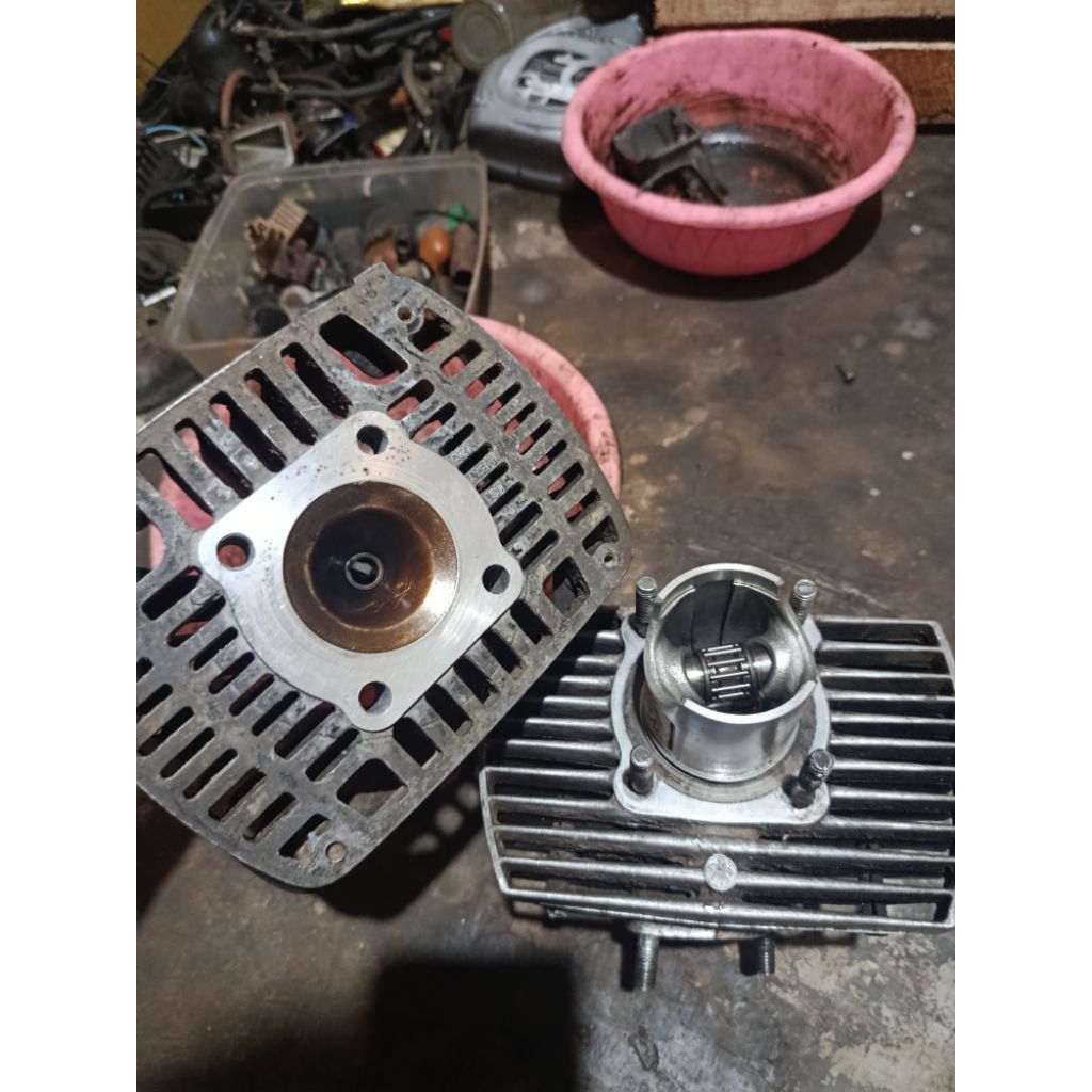 blok head alfa porting 116 cc sudah buret juga.