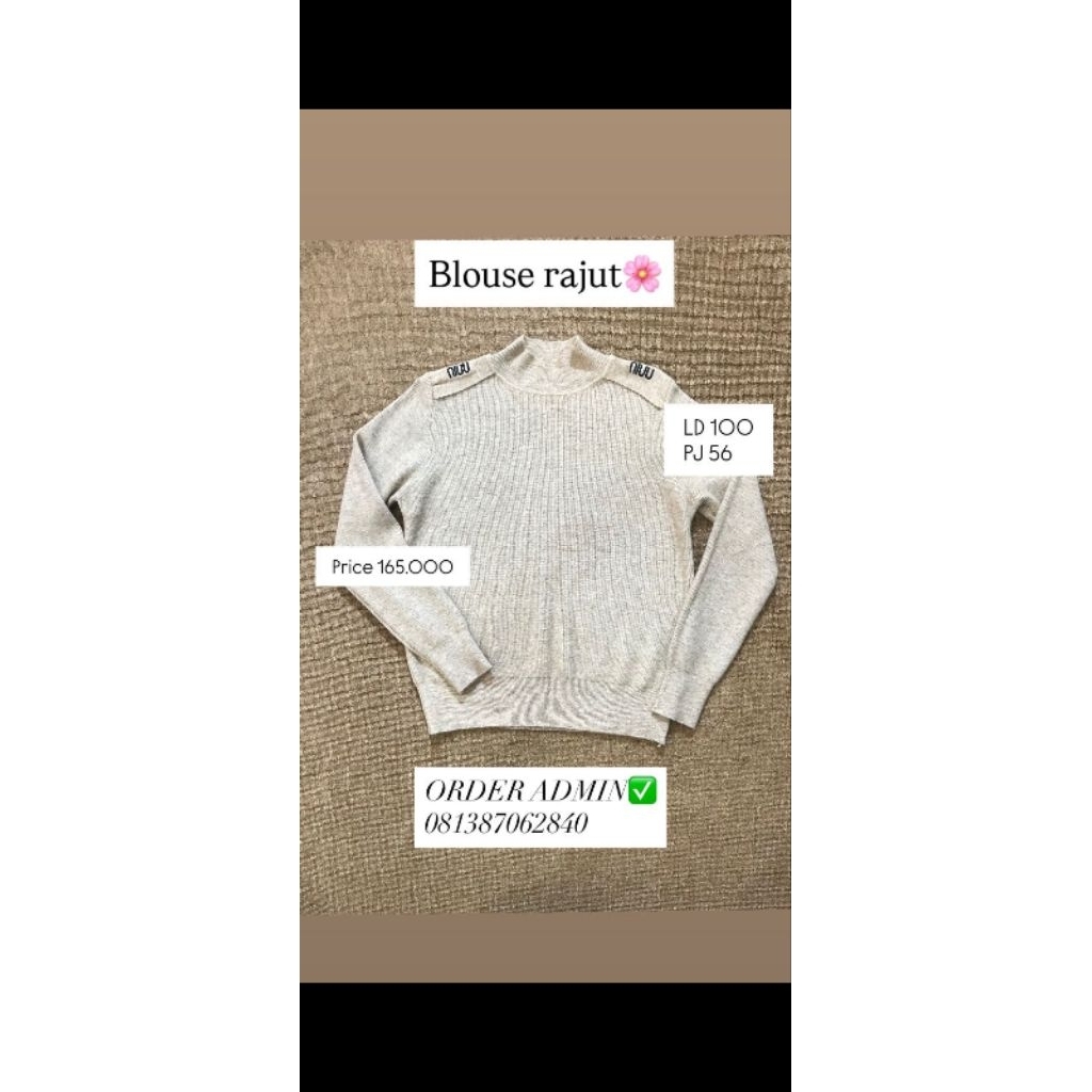 blouse rajut miu