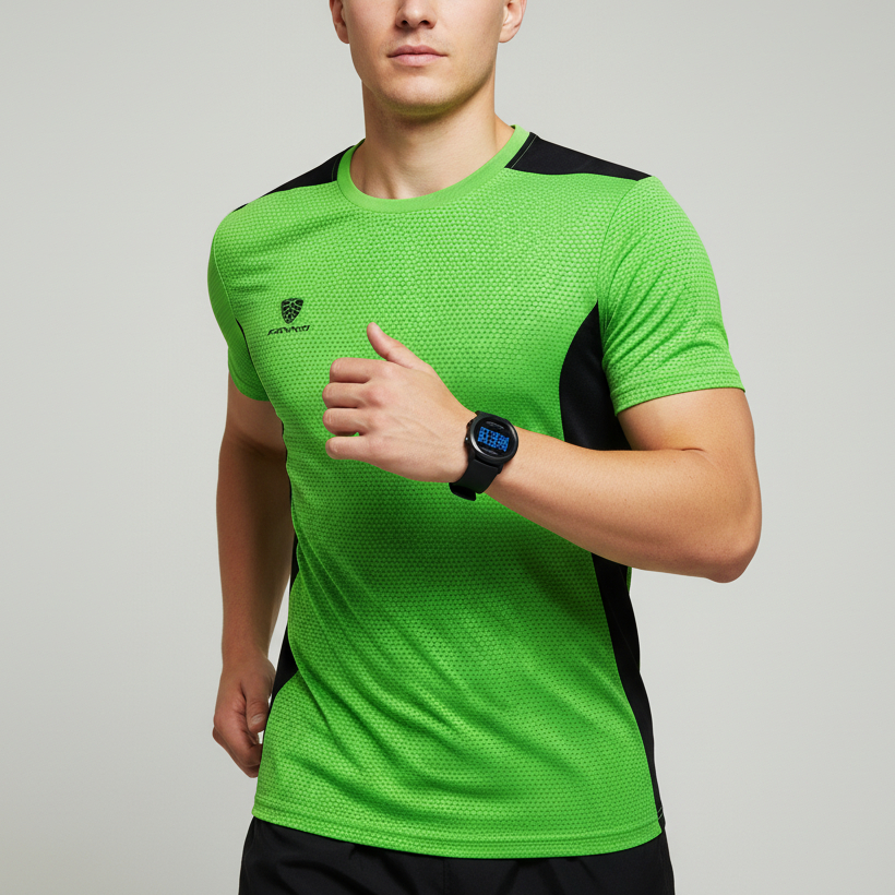 Kaos Jersey Olahraga Pria FANNAI Hijau Stabilo Keren Size L