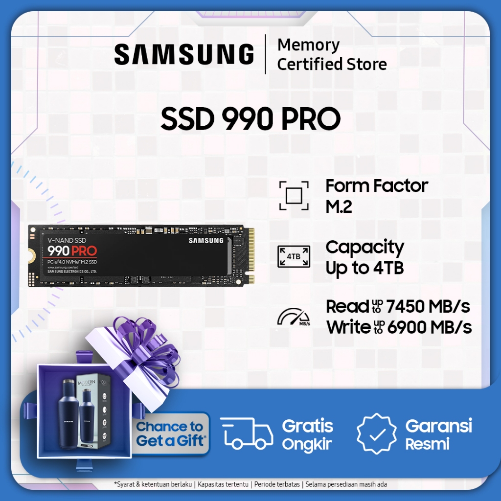 Samsung SSD 990 PRO NVMe M.2 - 1TB / 2TB / 4TB