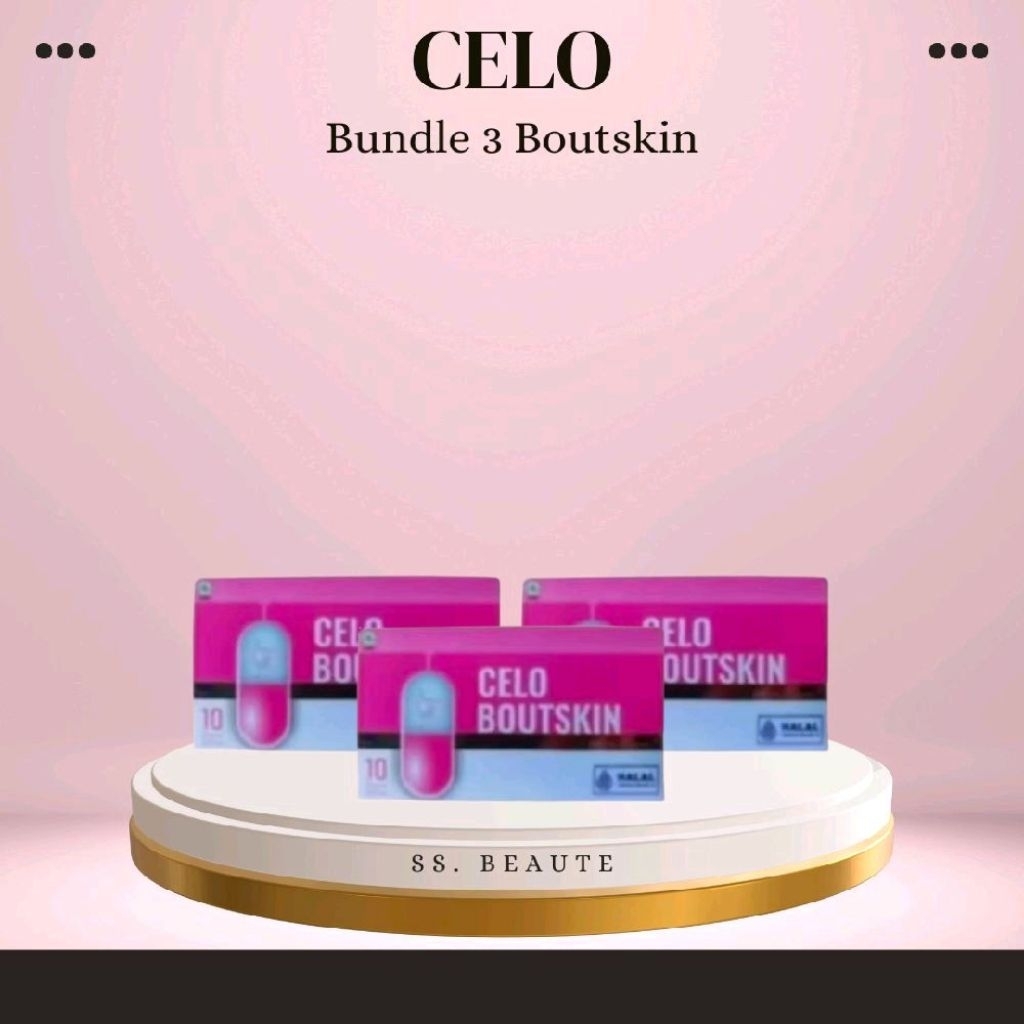 READY STOK CELO BUNDLE (3) BOUTSKIN BPOM HALAL KAPSUL PEMUTIH PENCERAH BADAN