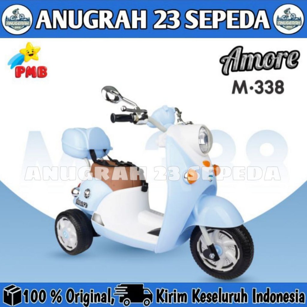 Mainan Anak Motoran Aki PMB AMORE M-338 Whit Remote Control