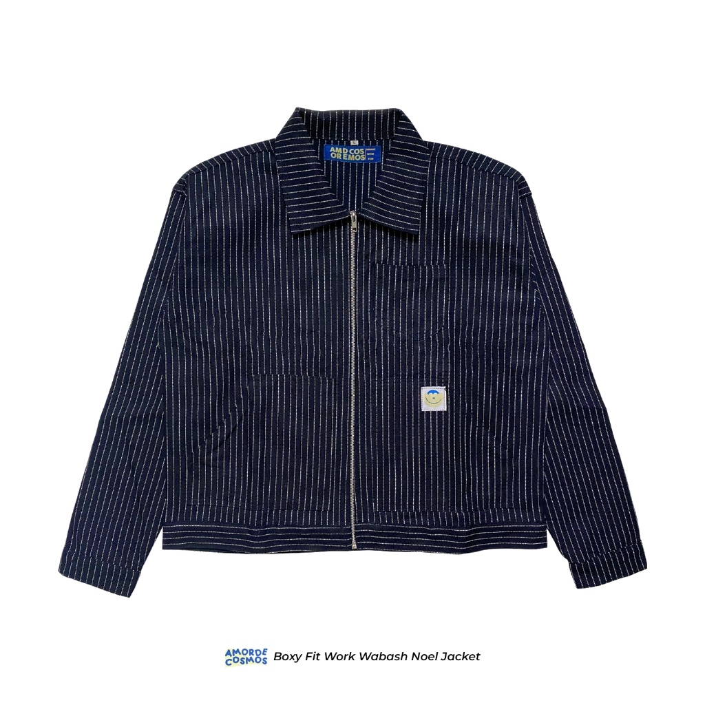 Work Jacket Boxy Wabash Denim Noel Black Indigo Amor De Cosmos