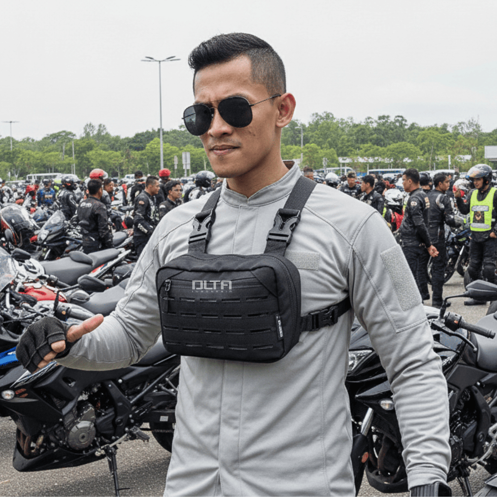 DLTA Raiden Tas Dada Pria Original Model Chest Bag untuk Tampilan Gagah dengan Tas Depan Pria Dada