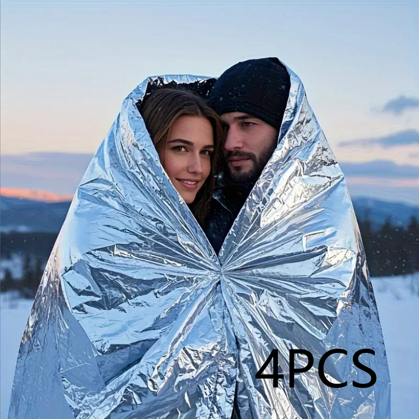 Luaran Ruang / Selimut Darurat Aluminium Foil / Selimut Darurat Termal - Versi Hangat, Ringan dan Mu