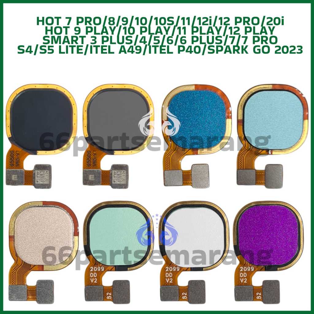 Fingerprint Sidik Jari Infinix Smart 4  / Hot 8 / 9 10 / 10S / 11 / 9 Play / 10 Play / 11 Play / 12 