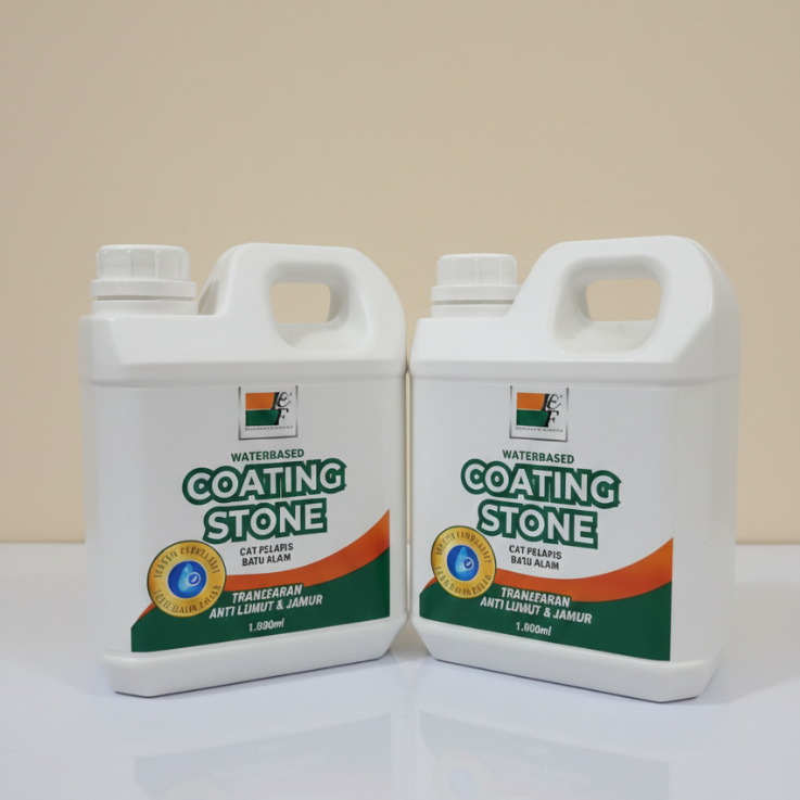 INF Coating Stone Waterbase Batu Alam Warna Alami Efek Daun Talas
