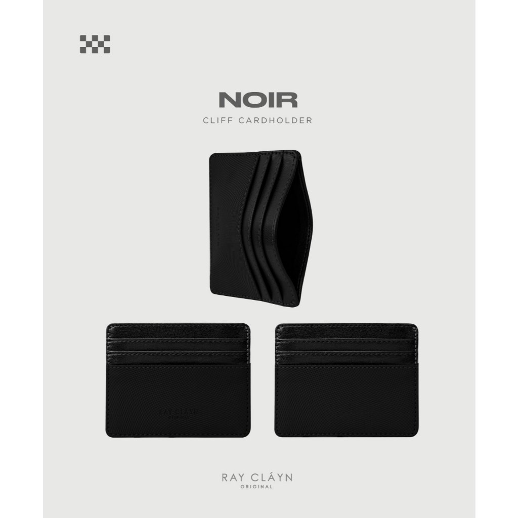 Ray Cláyn - Cliff Card Holder Noir / Dompet Kartu / Dompet Kartu Kulit / Card Holder Wanita dan Pria