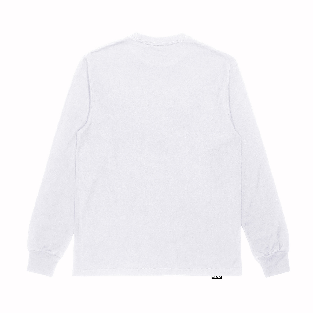 Troy Company Longsleeve Tshirt White Fight For Life - Kaos Putih Lengan Panjang LSD 3434