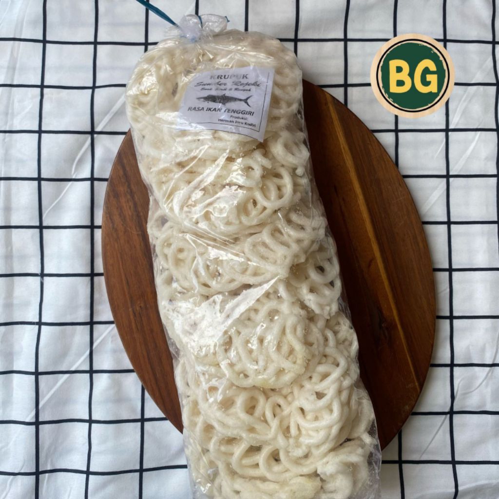 Kerupuk mawar putih matang, kerupuk mawar putih