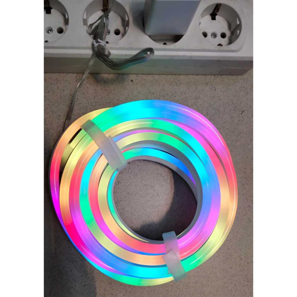 LAMPU NEON FLEX RGB REMOTE CONTROL LAMPU HIAS NEON FLEX 220V