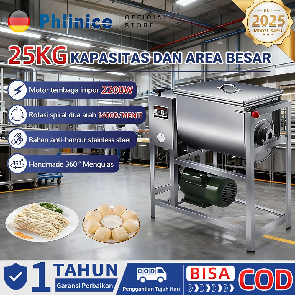 Phlinice  Mixer Adonan Multifungsi Mixer Komersial 5 10 15 25Kg Kapasitas Besar Mixer Adonan Komersi