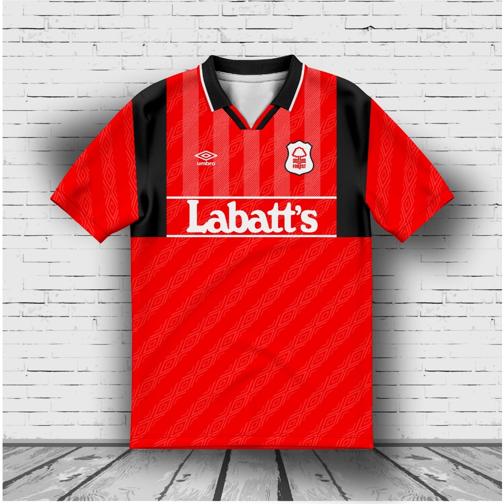 ELIET PRINT-JERSEY VINTAGE Nottingham Forest tahun 1994 //JERSEY RETRO//JERSEY  FANTASY//JERSEY BOLA