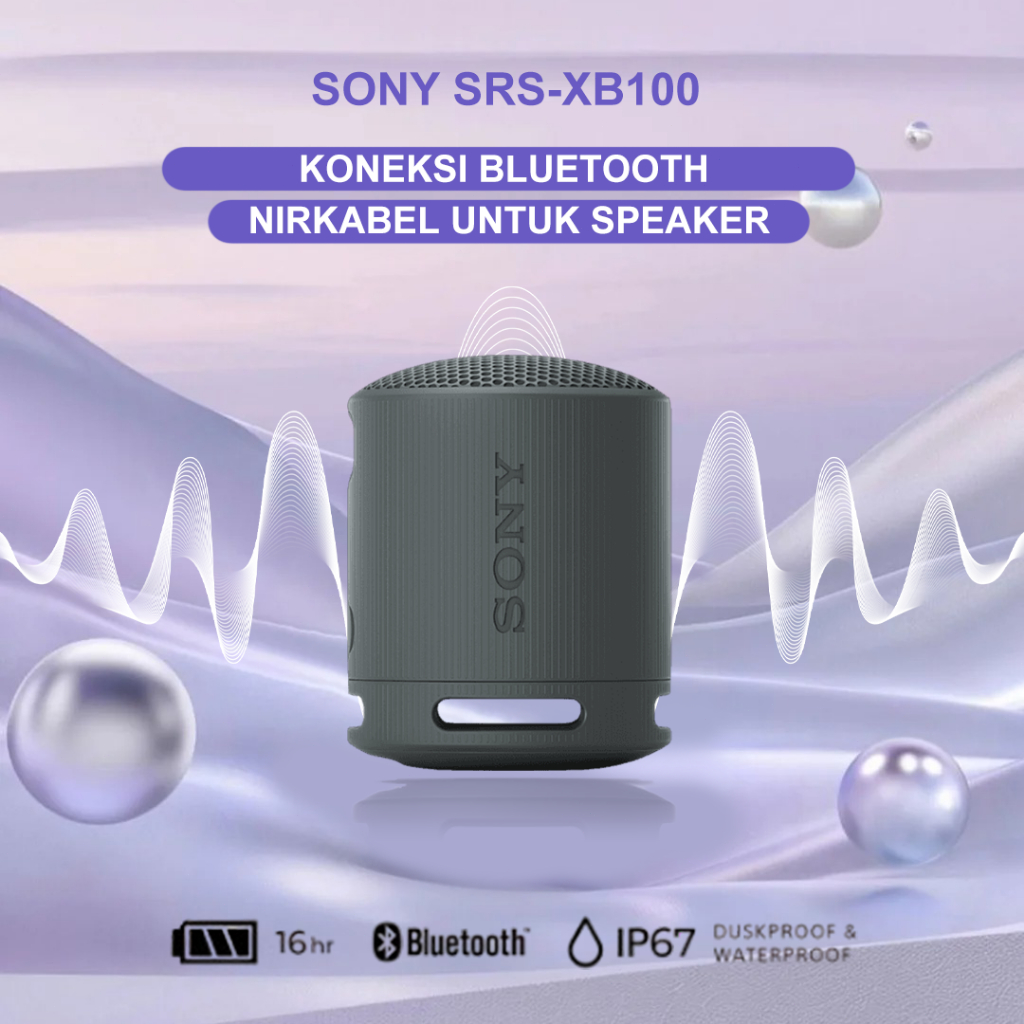 Sony SRS-XB100 Bluetooth Speaker with Extra Bass Speaker Extra Bass 16h Pernah Dipakai