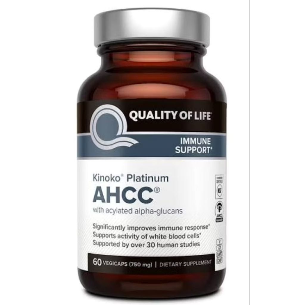 Quality Of Life Kinoko Platinum AHCC 750mg 60 VegiCaps - Imune Support