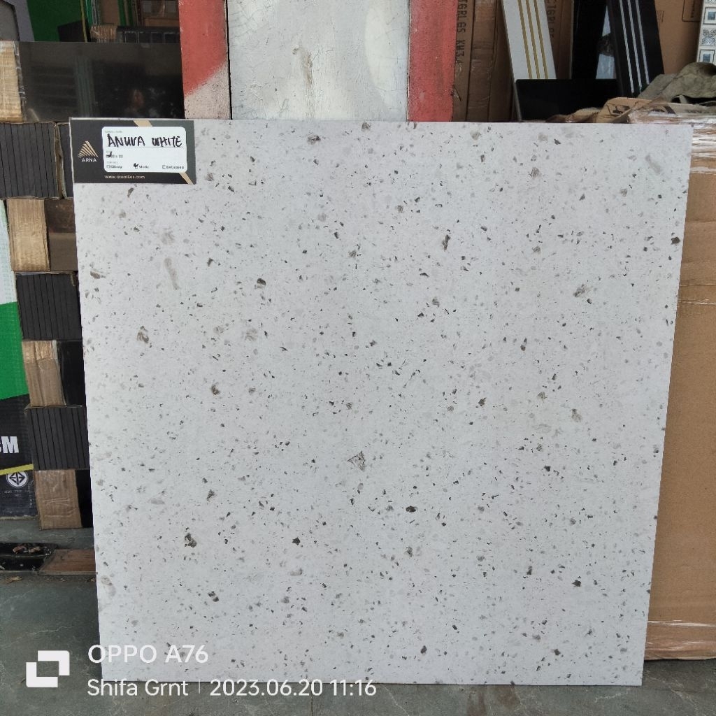 Granit lantai 60x60.Anuva White kw1/Arna Export