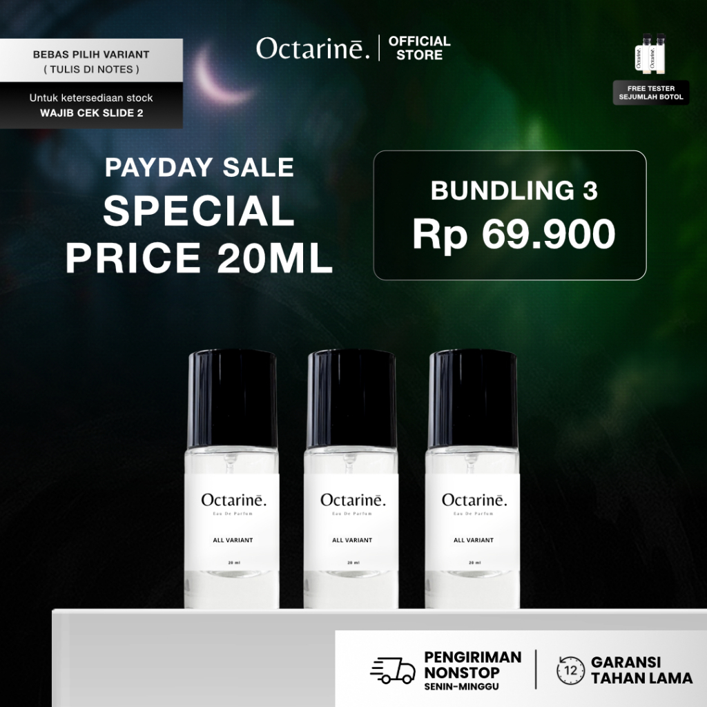 [ PROMO ] Promo Bundling 3 Botol Parfum 20ml Bebas Pilih Varian - by Octarine Perfume