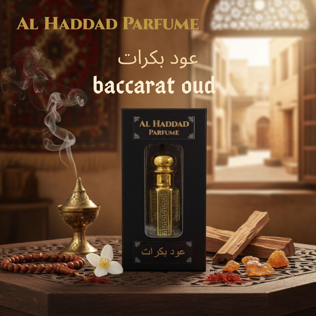 Al Haddad Parfum Original – Baccarat Oud Premium (Gaharu Timur Tengah) | Tahan Lama & Tanpa Alkohol
