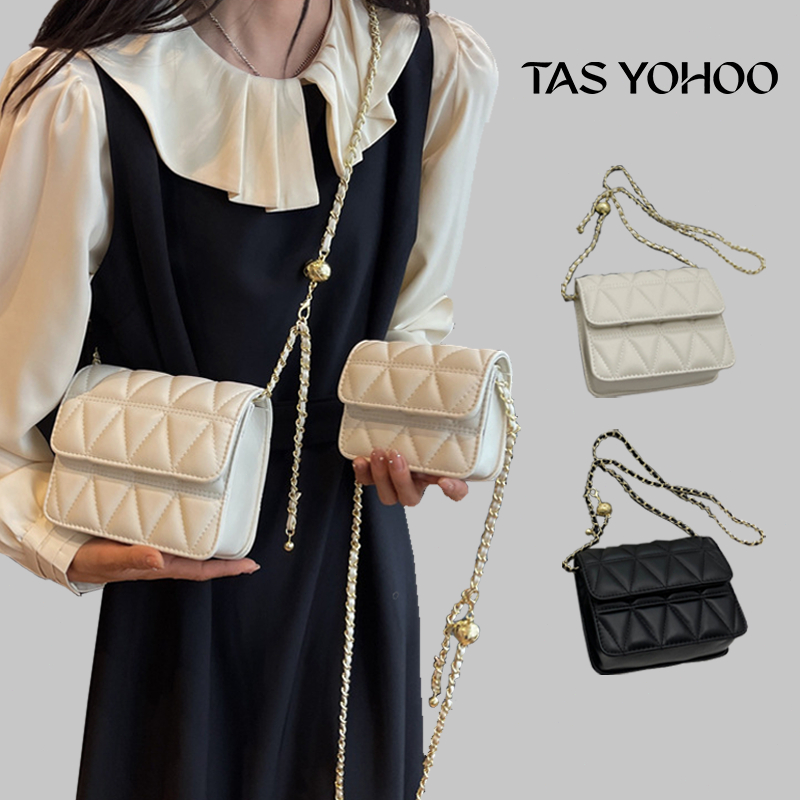 Tas selempang rantai fashion wanita Tas Selempang Polos Slingbag Wanita Model Baru Tas Wanita Bag Sl