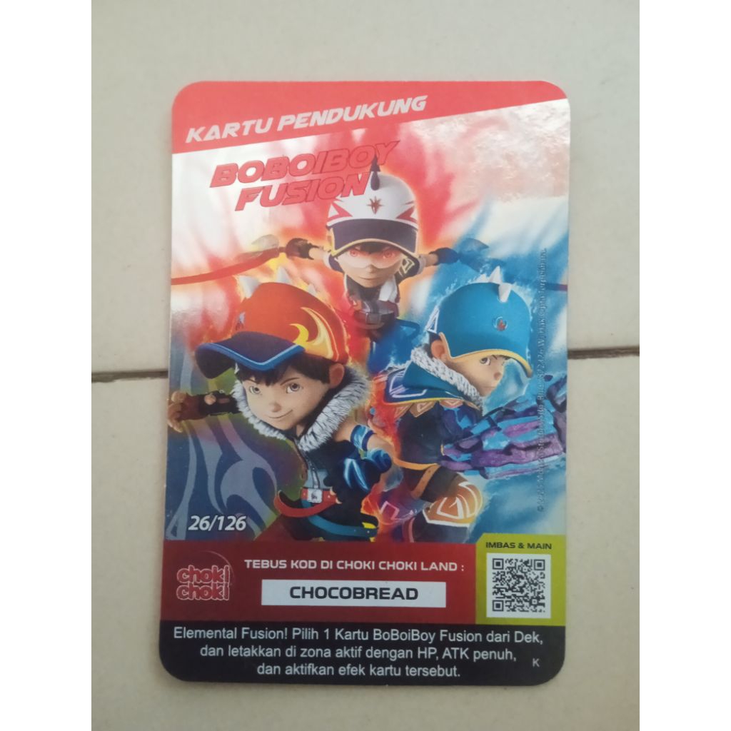 card Boboiboy hologram