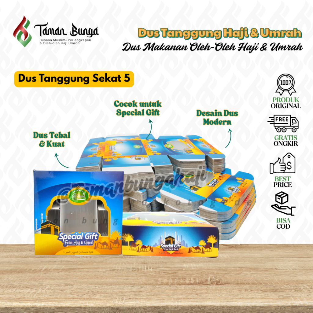 DUS OLEH-OLEH HAJI & UMROH SKAT 5 TANGGUNG / DUS KOSONG SOUVENIR HAJI & UMROH