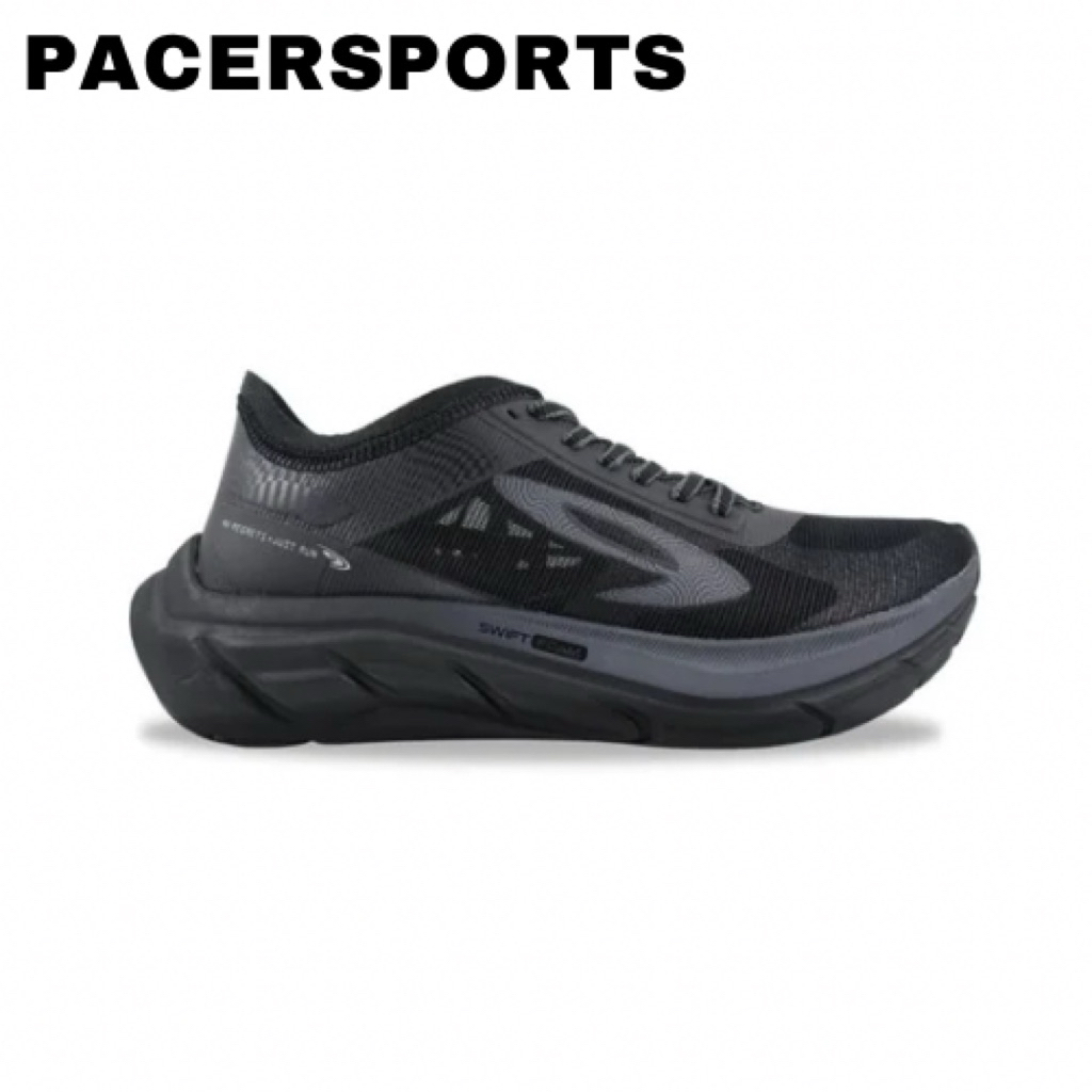 910 sepatu lari GEIST EKIDEN HYPERPULSE HITAM/HITAM